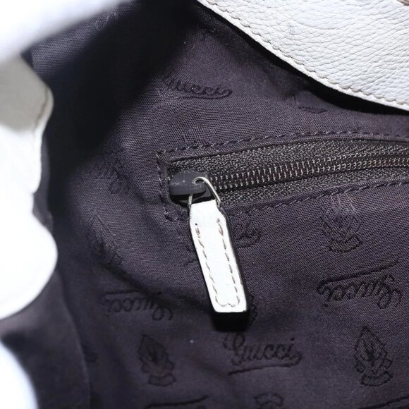 GUCCI Guccissima GG Shoulder Bag Leather White Auth ki6079 - Picture 11 of 16